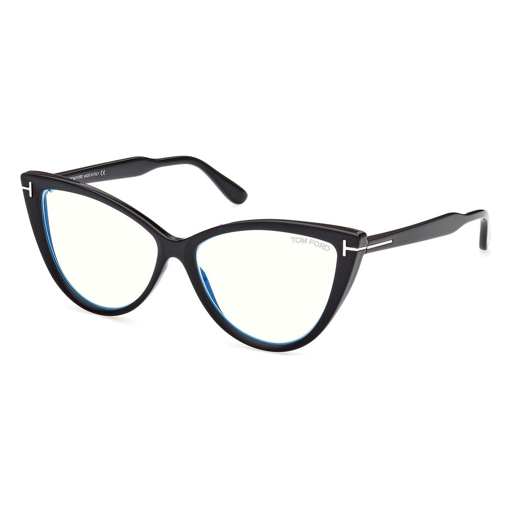 NWT Tom Ford FT5843-B Black Cat Eye 56mm Eyeglasses
